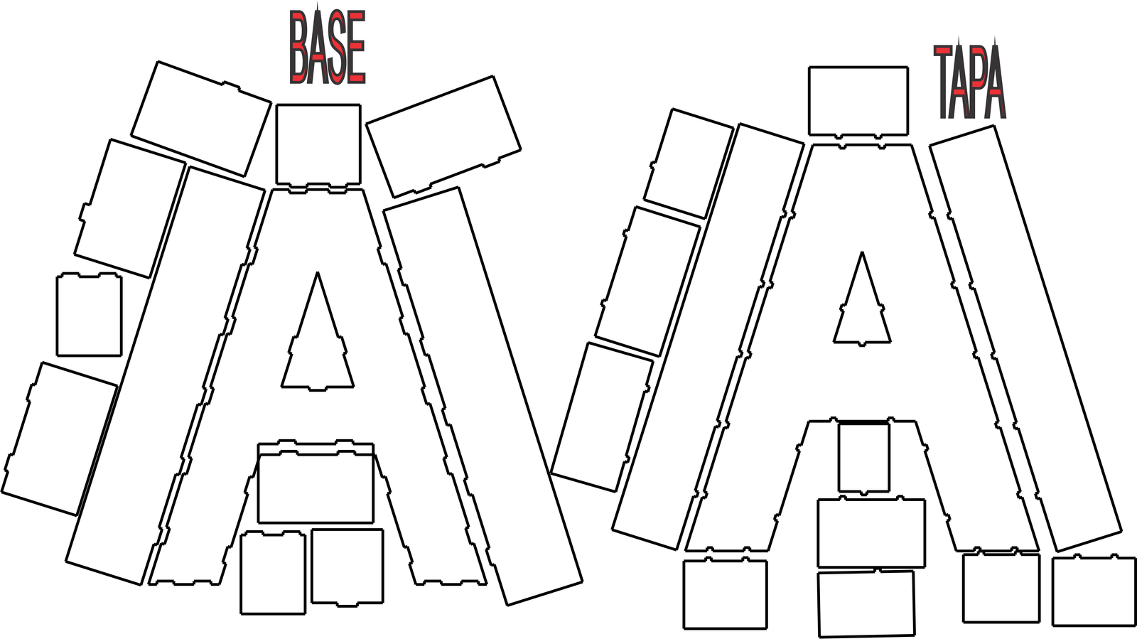 caja de la letra a