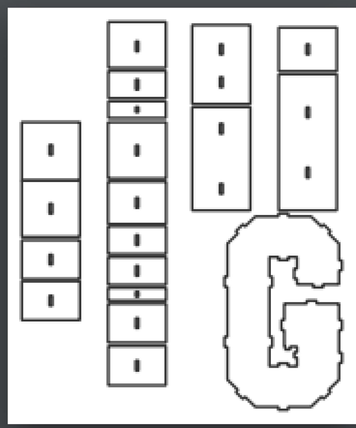 caja de letra g