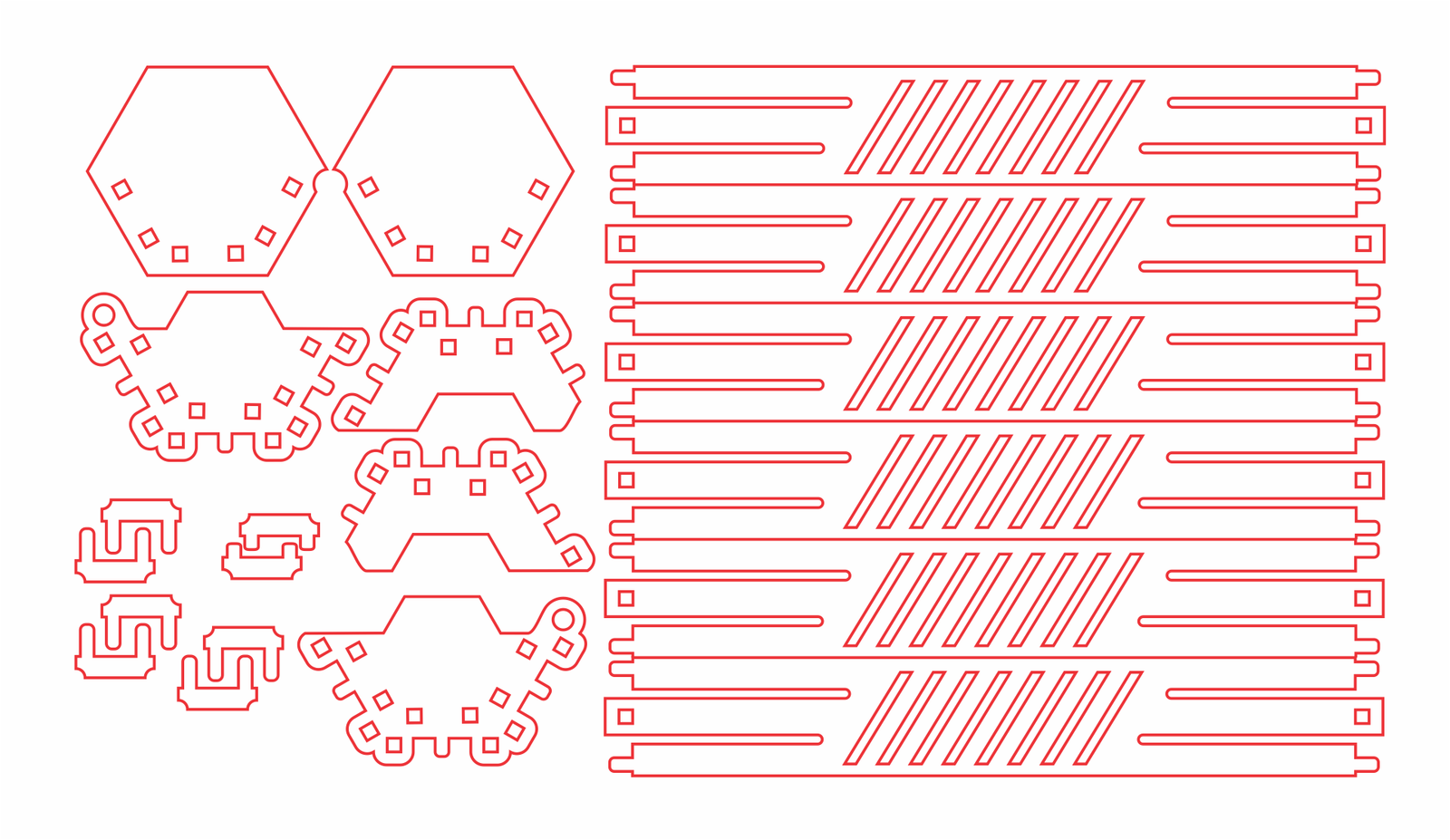 caja hexagonal