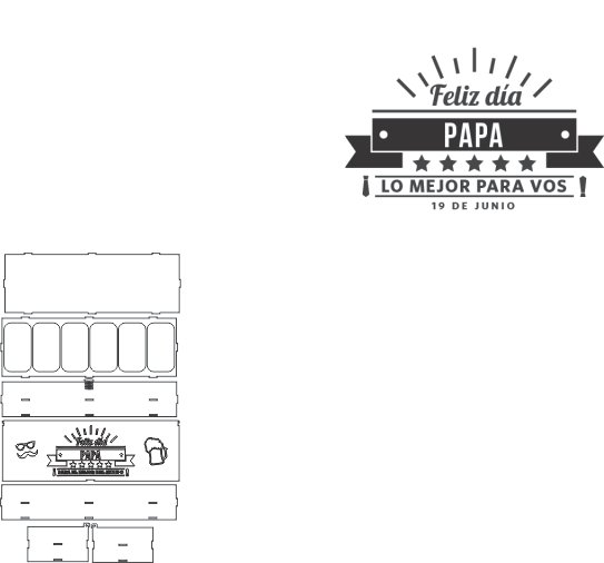 caja para 6 latas de cerveza
