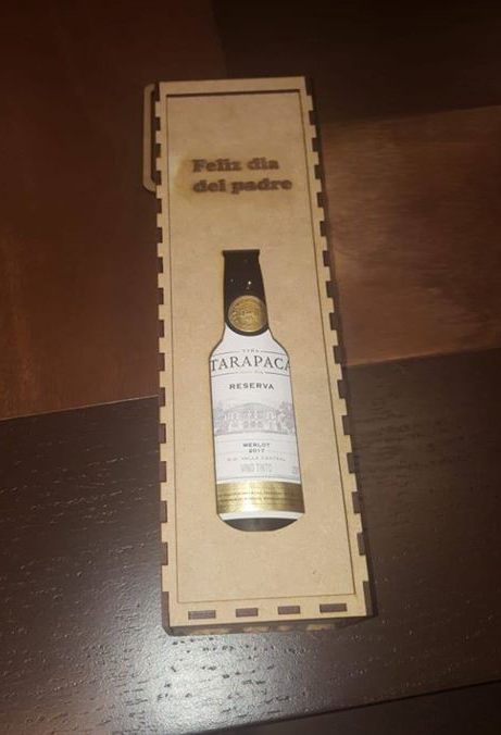 caja para botella de vino