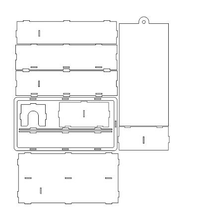 caja para vino y copa