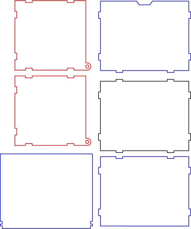 caja rectangular