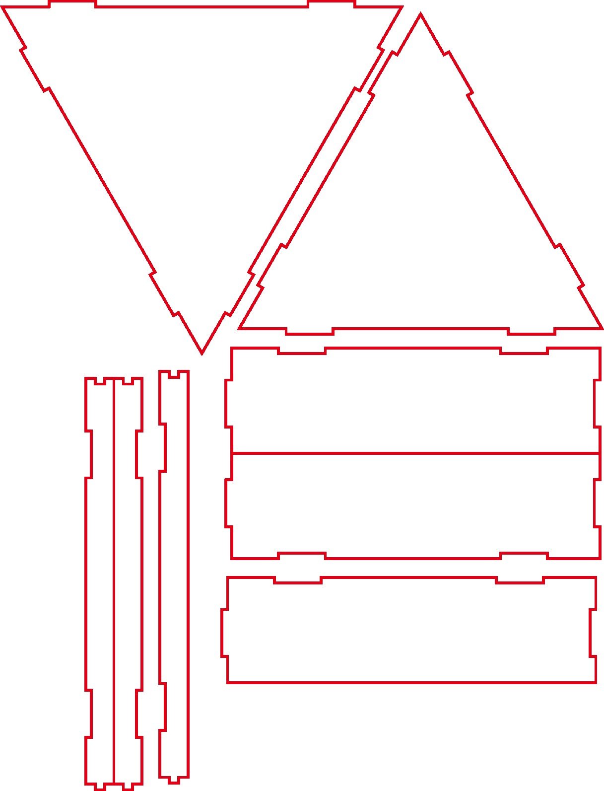 caja triangular