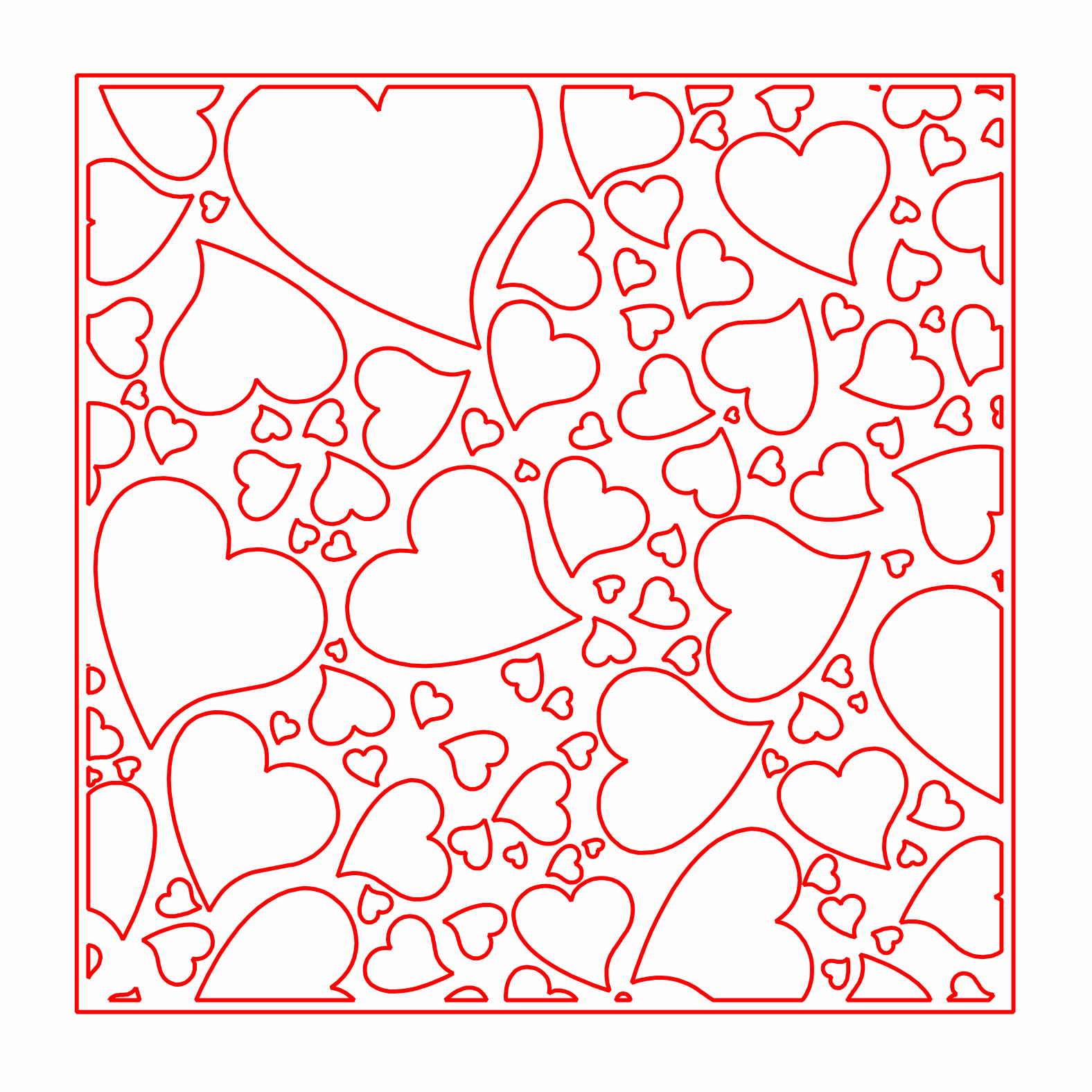 celosía corazones