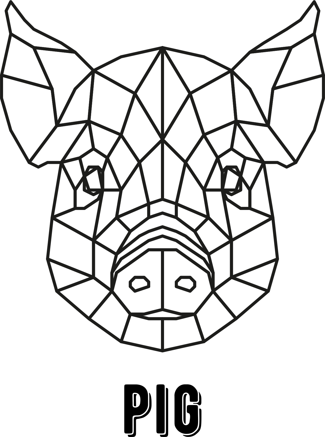 cerdo geométrico