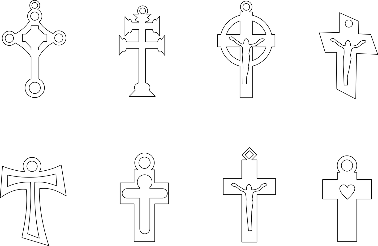 colgantes de cruces