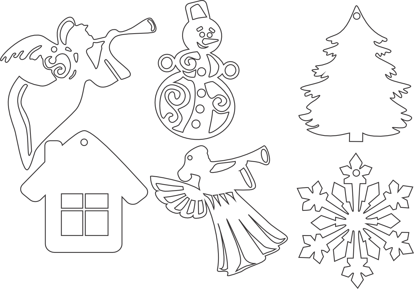 colgantes navideños con querubines
