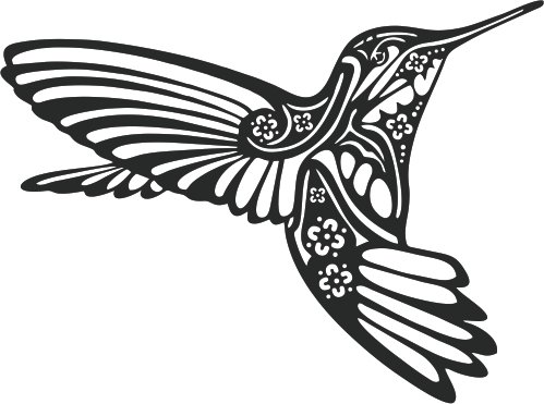 colibrí 40x40cm