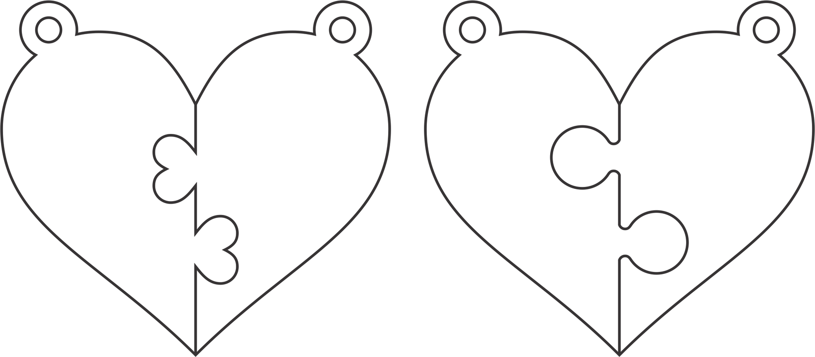 collar de corazón