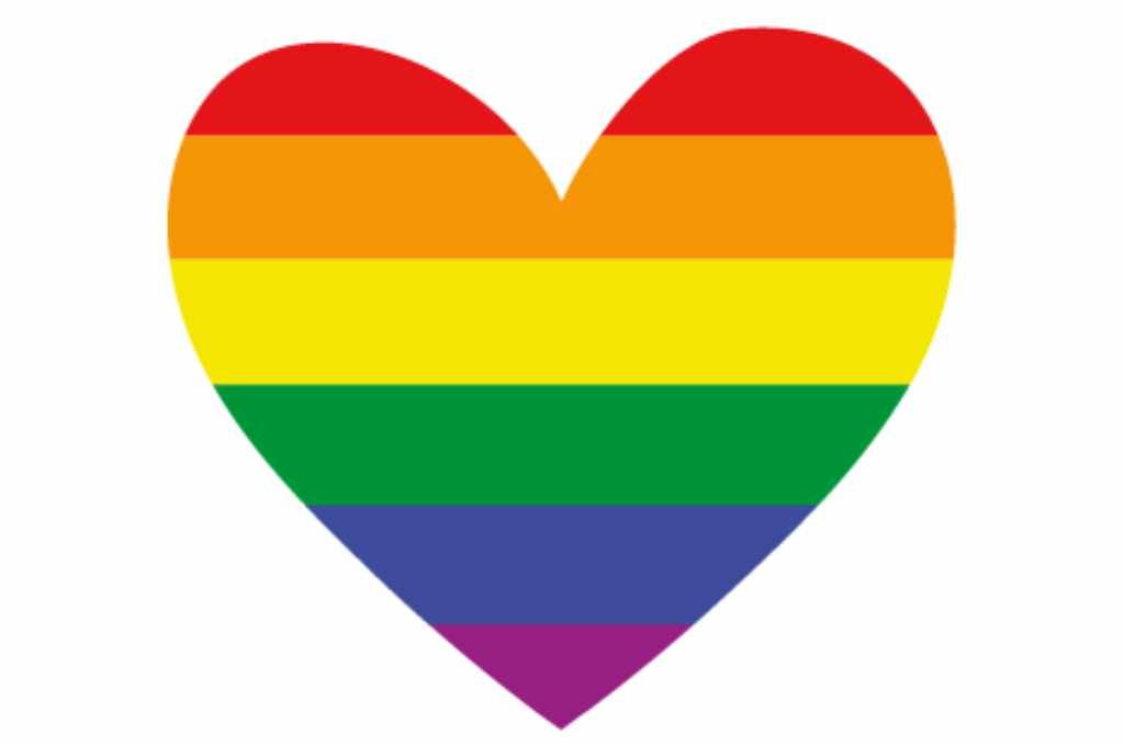 corazón arcoiris