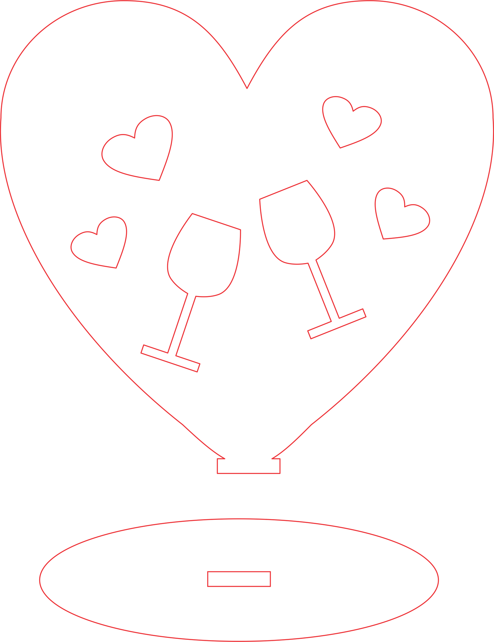 corazón brindis