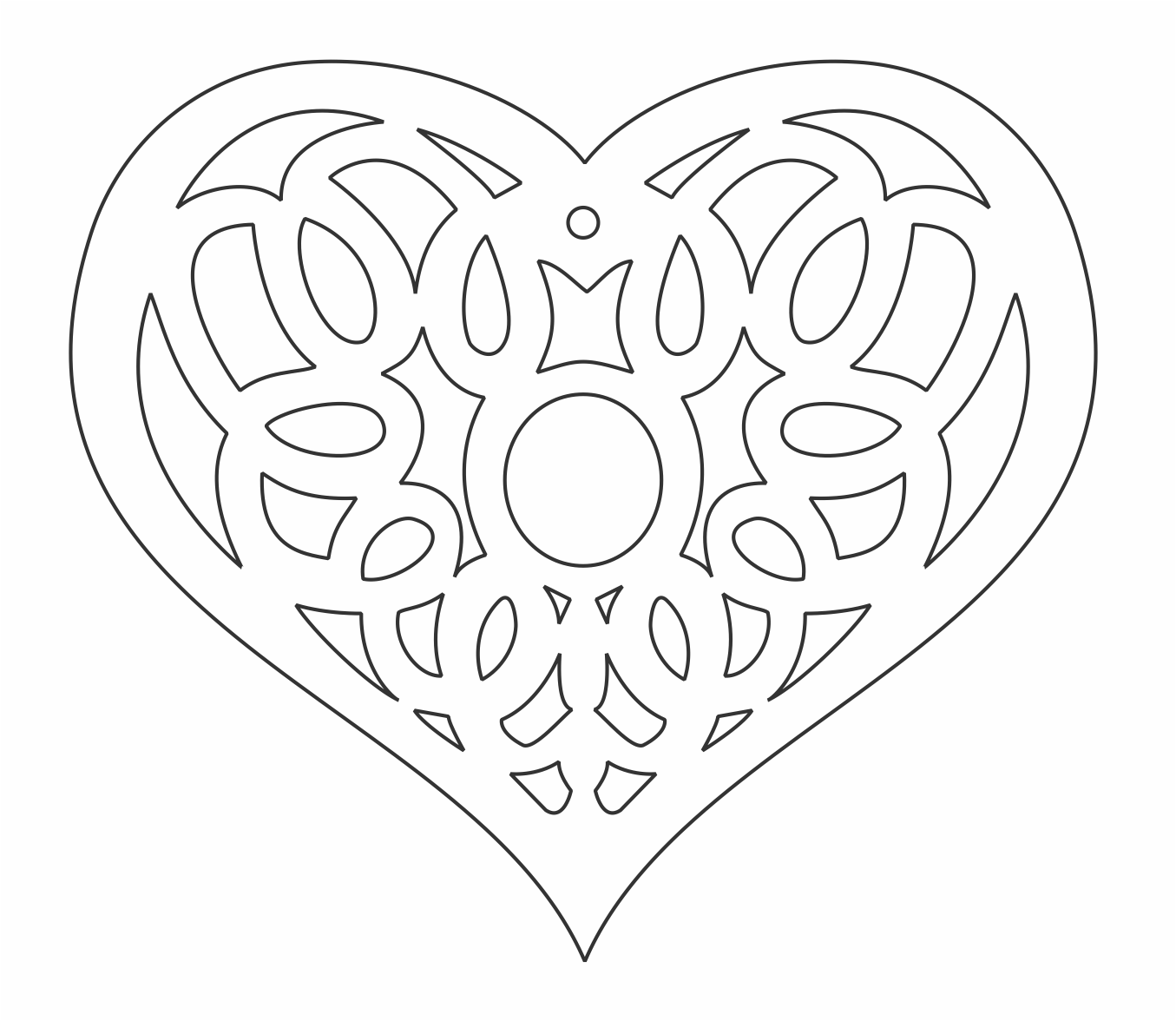 corazón calado