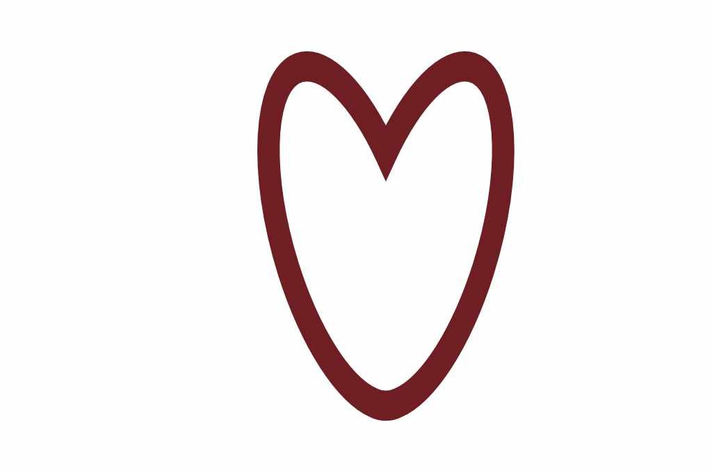 corazón chato