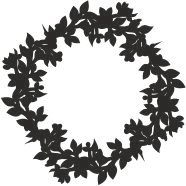 corona de hojas