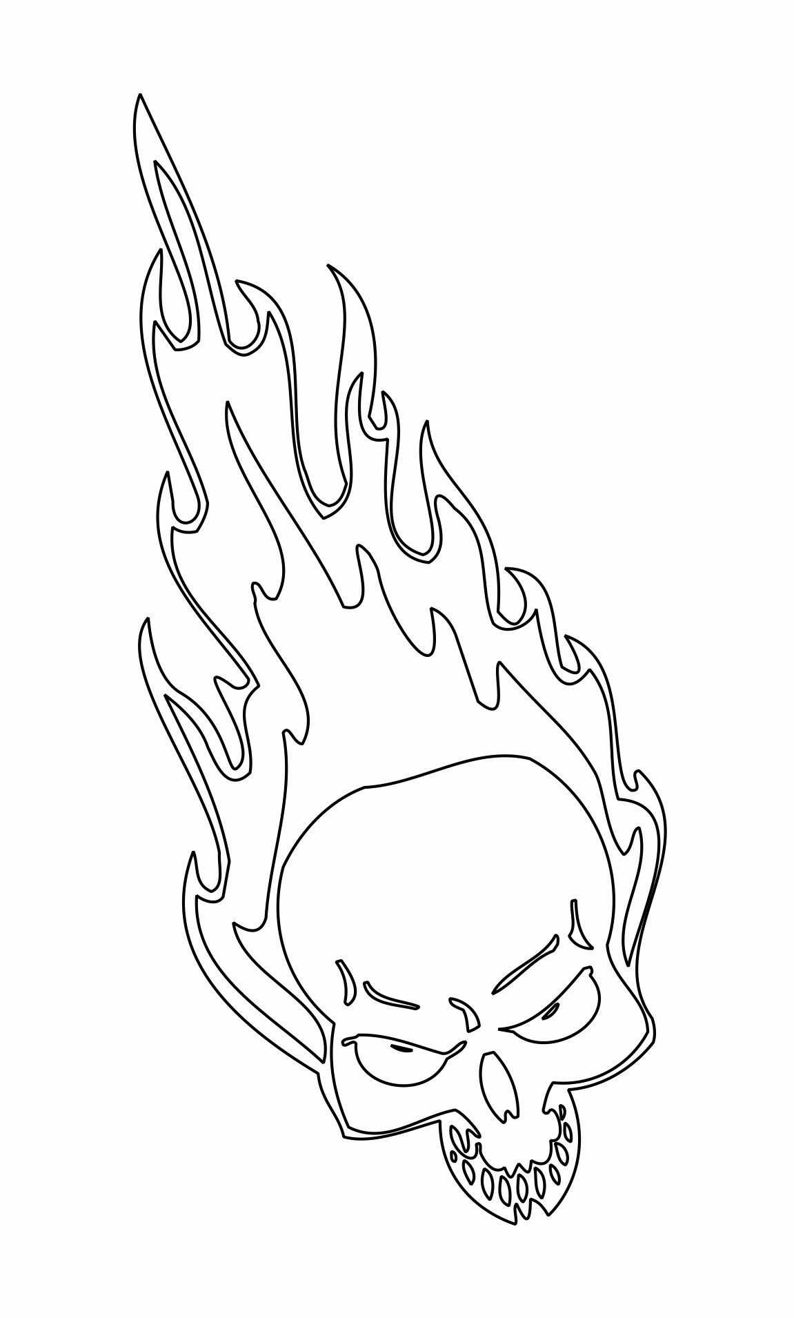 cráneo con fuego