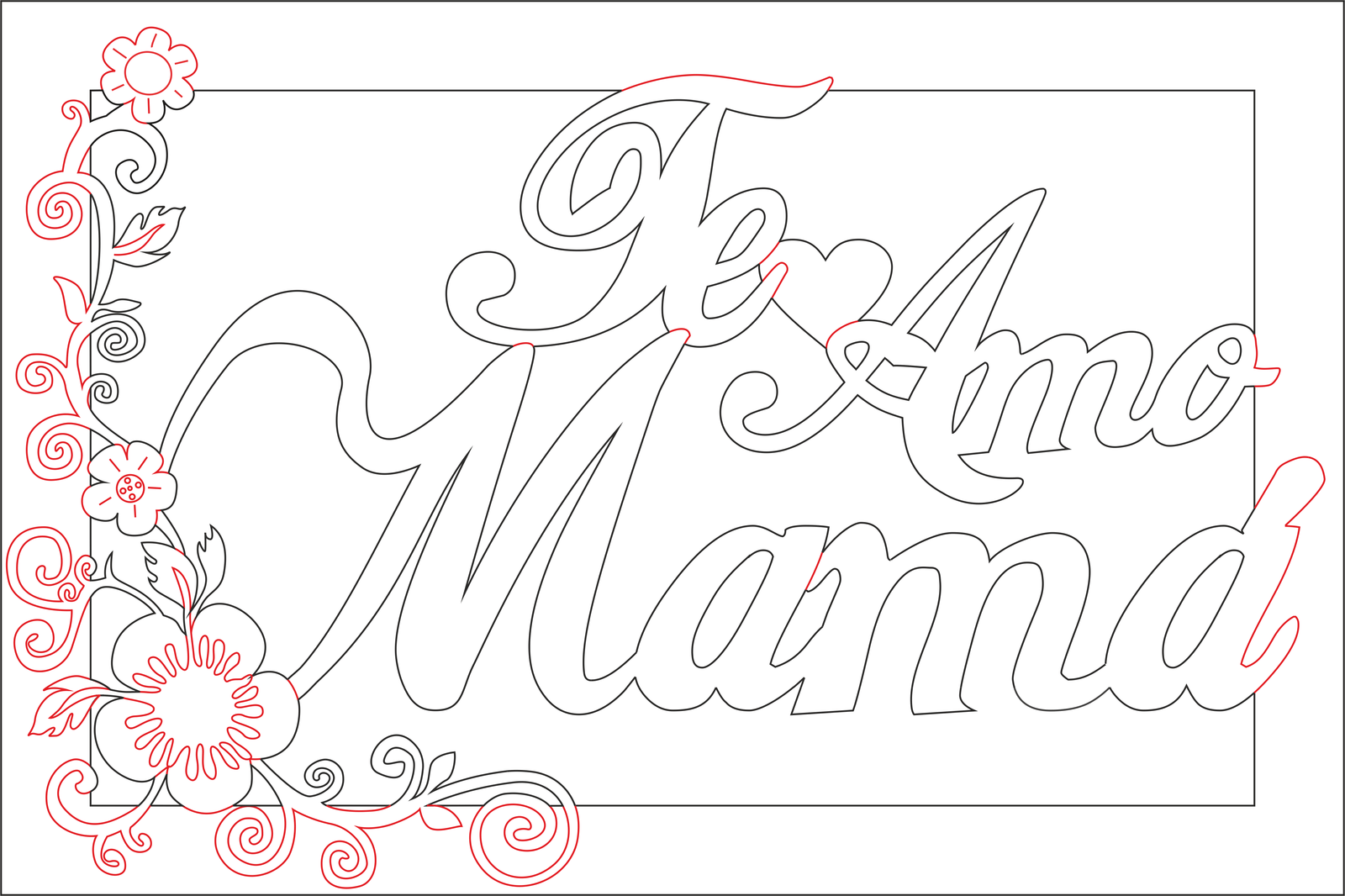 cuadro te amo mamá