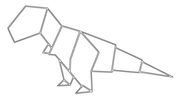 dinosaurio geométrico