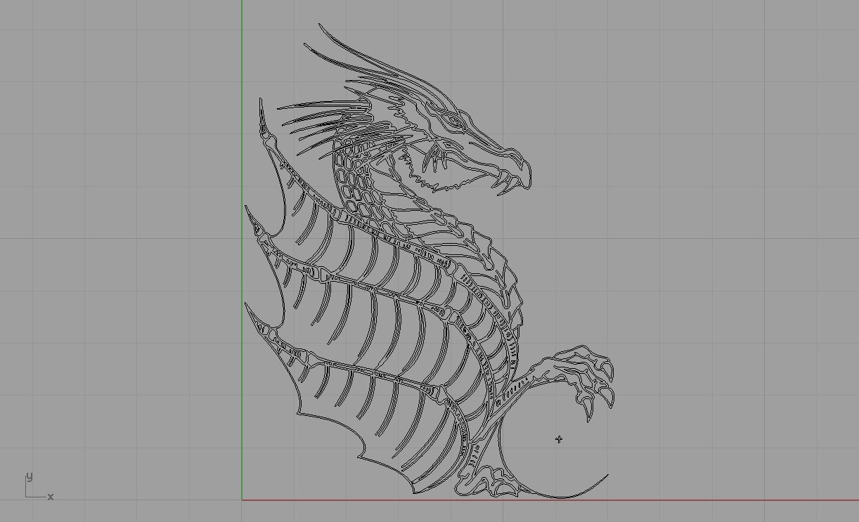 dragón alas largas
