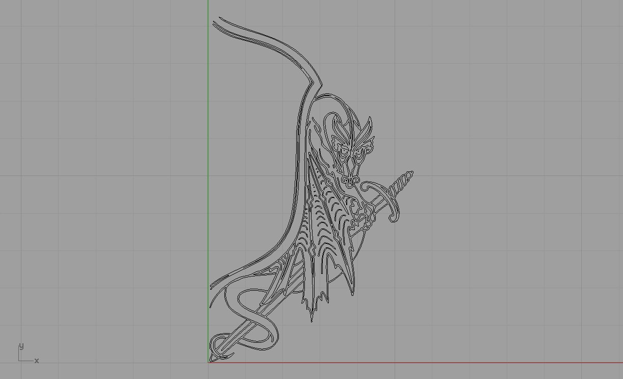 dragón en espada