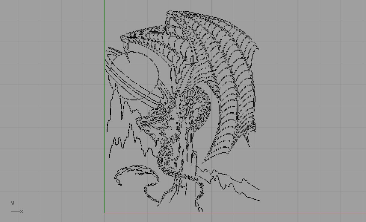 dragón en montaña