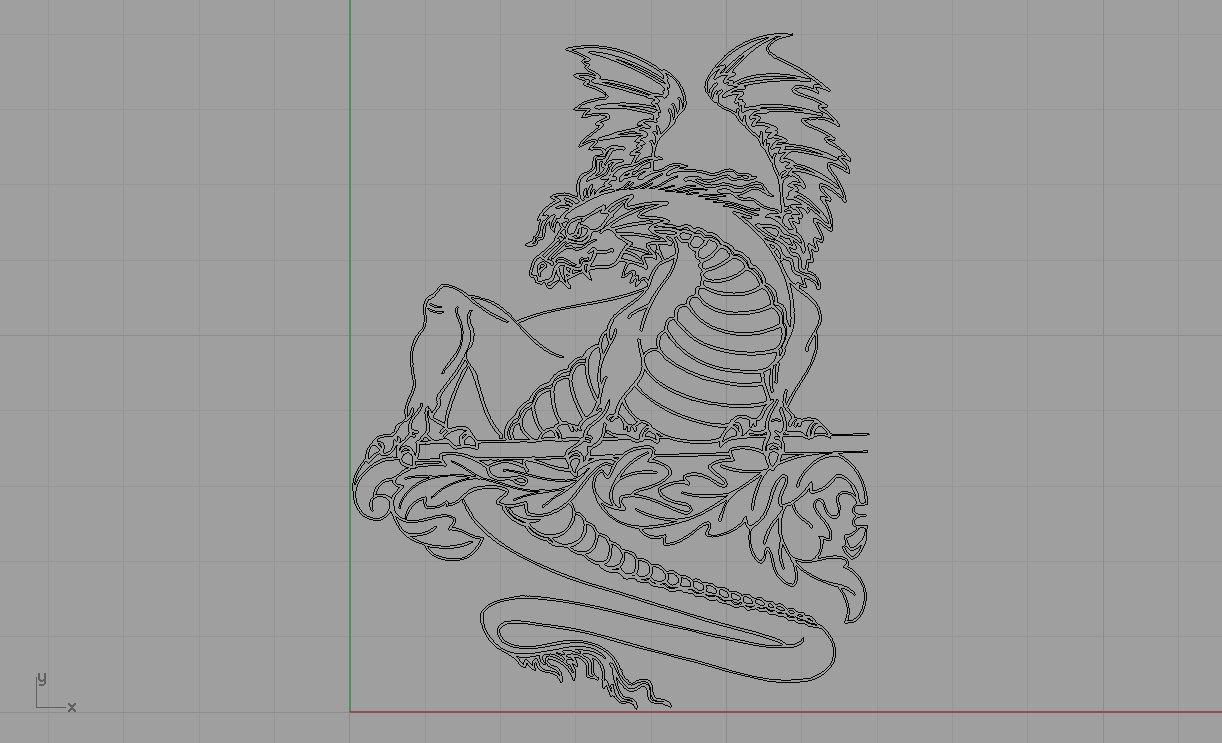 dragón sobre rama