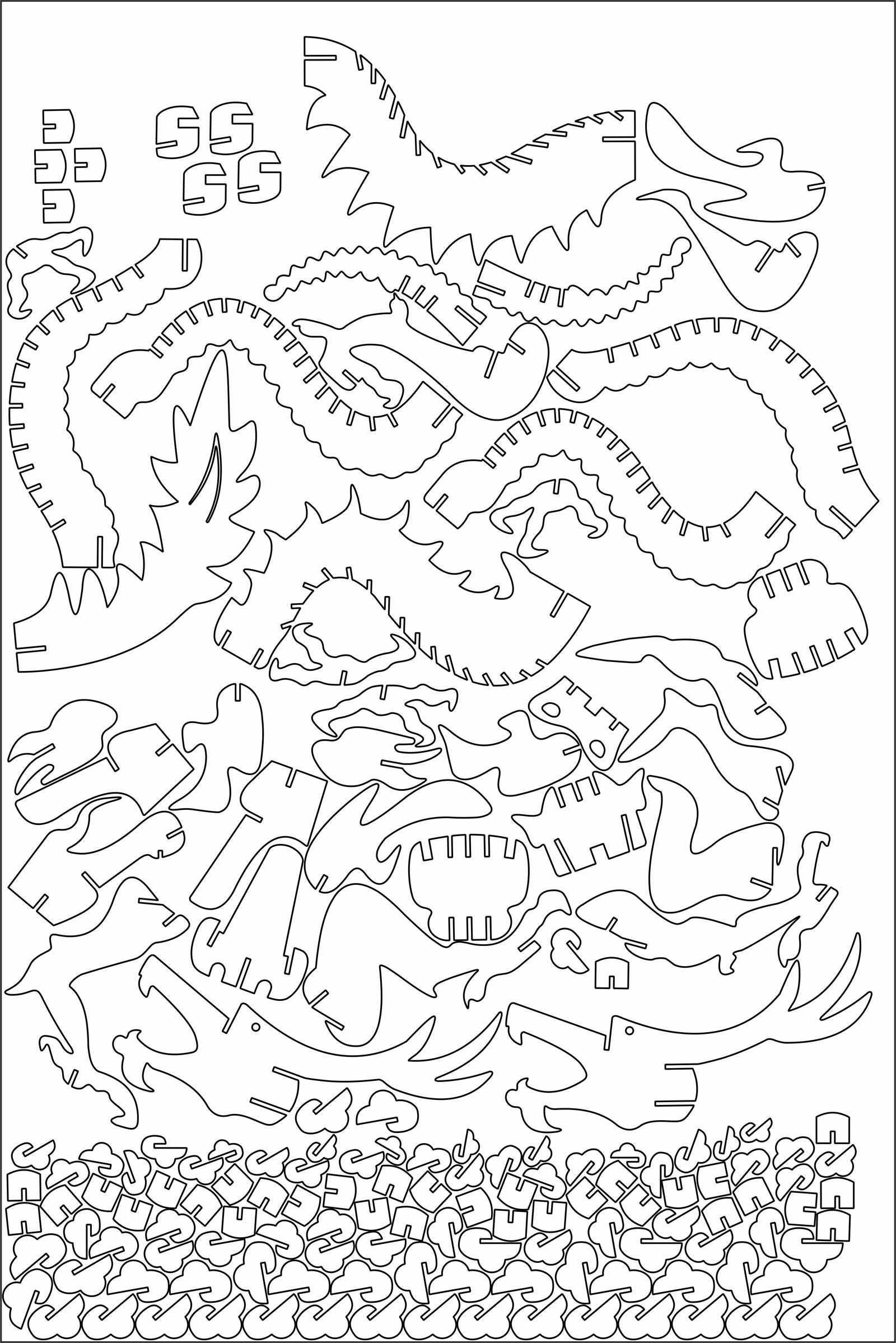 dragón tridimensional