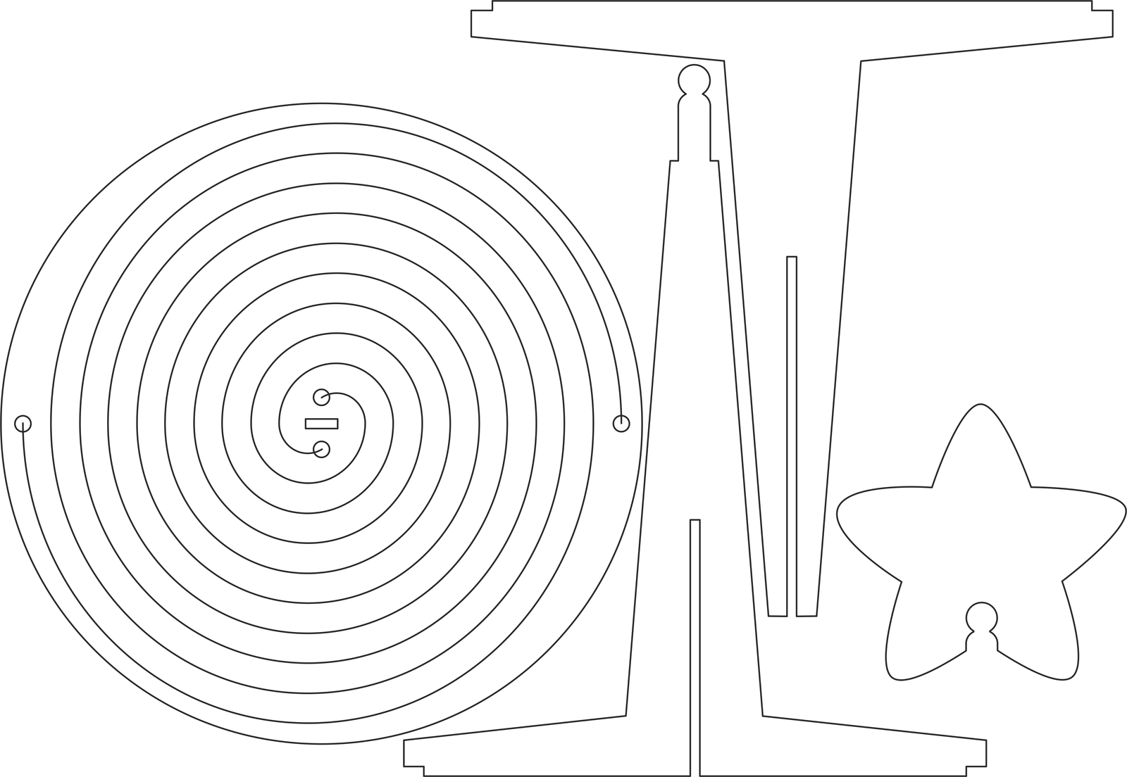 espiral con base