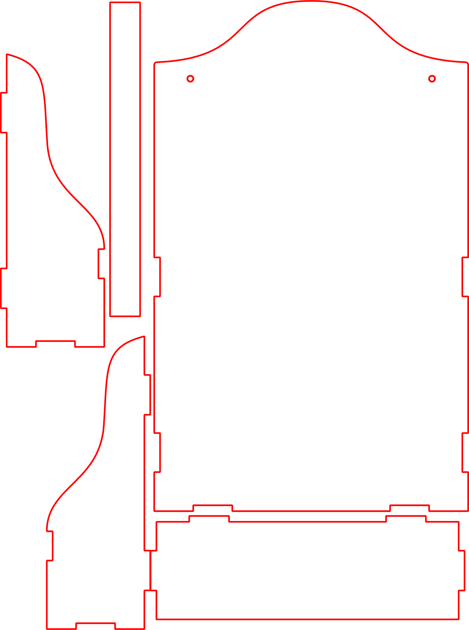 estante rectangular