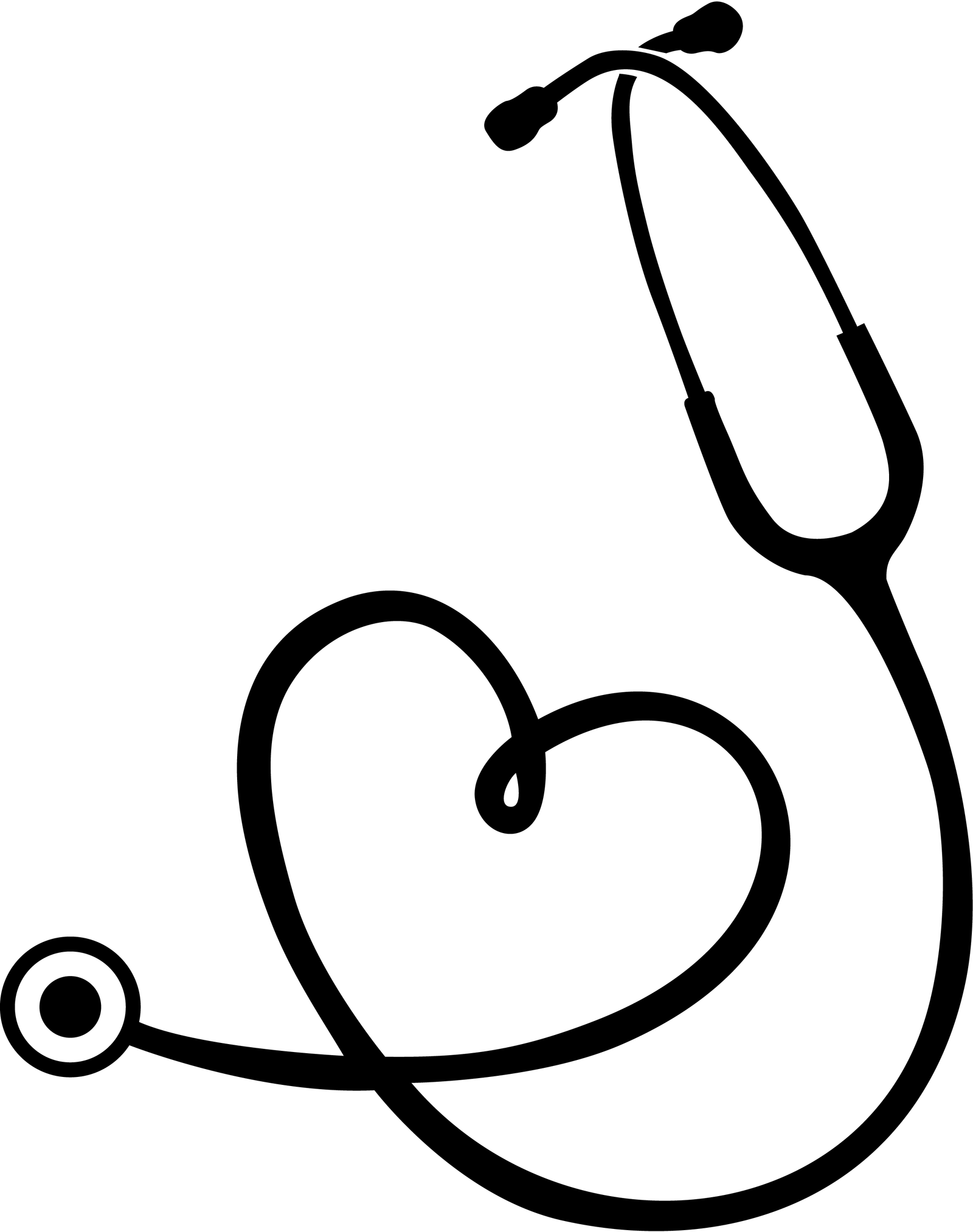 estetoscopio en forma de corazón
