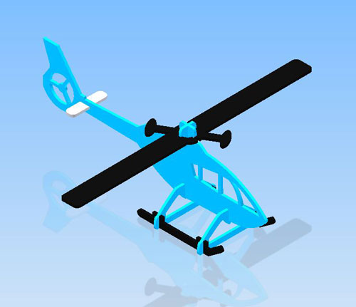 helicóptero armable sencillo
