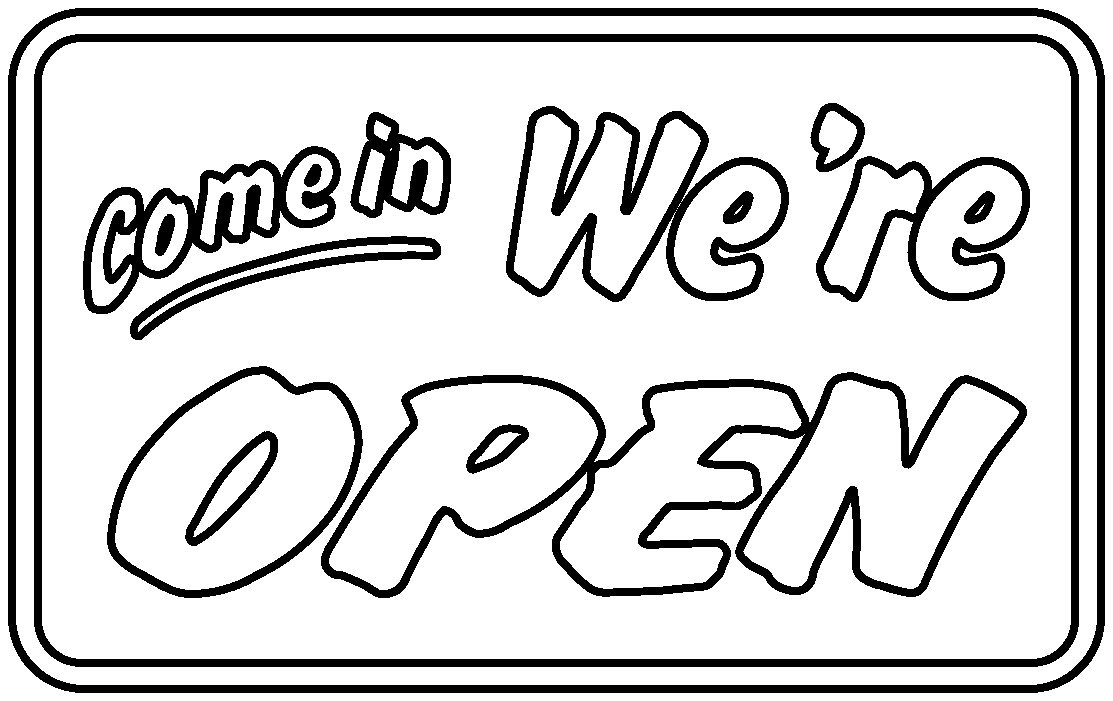 letrero open