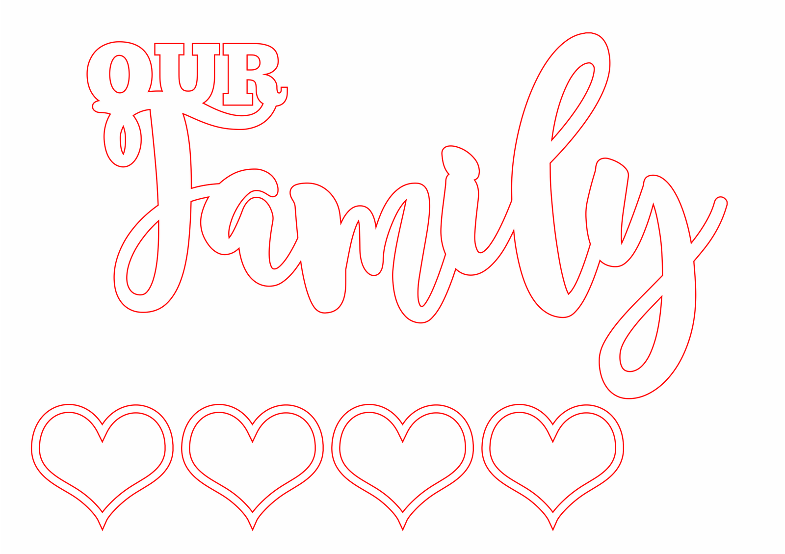 letrero our family