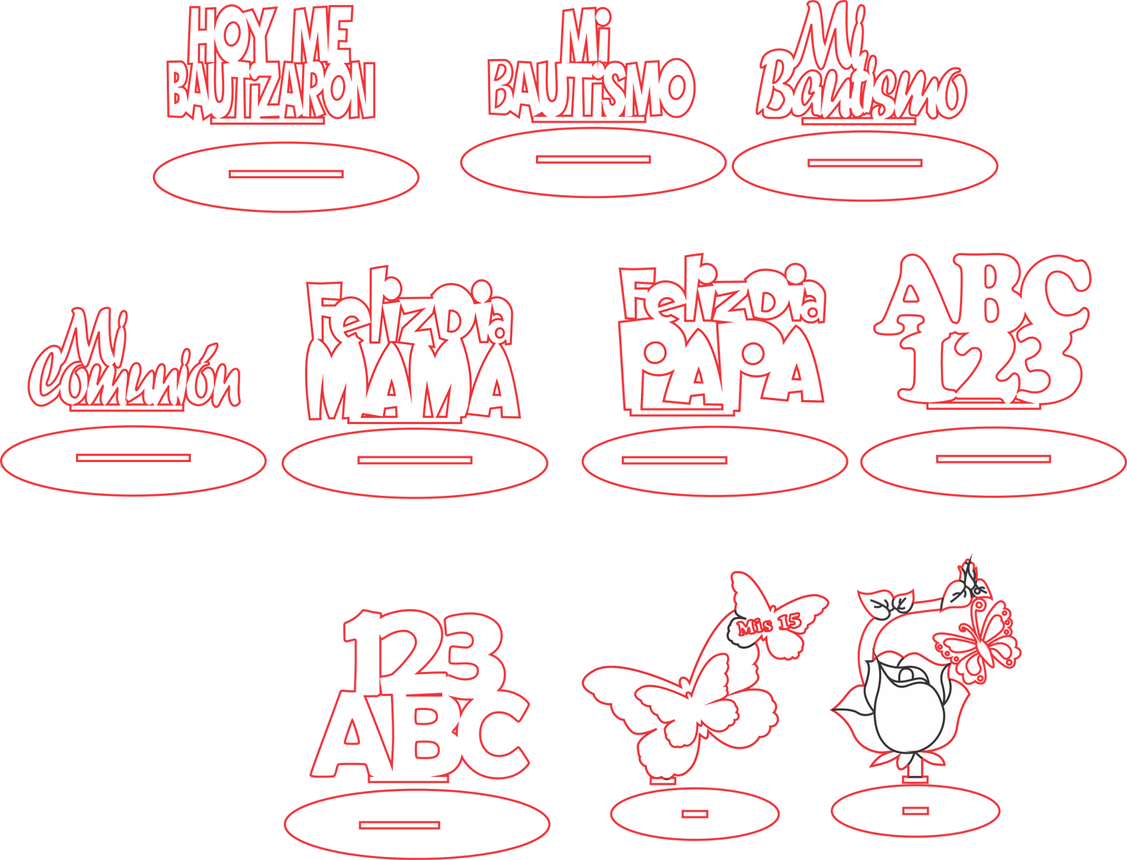 letreros con base