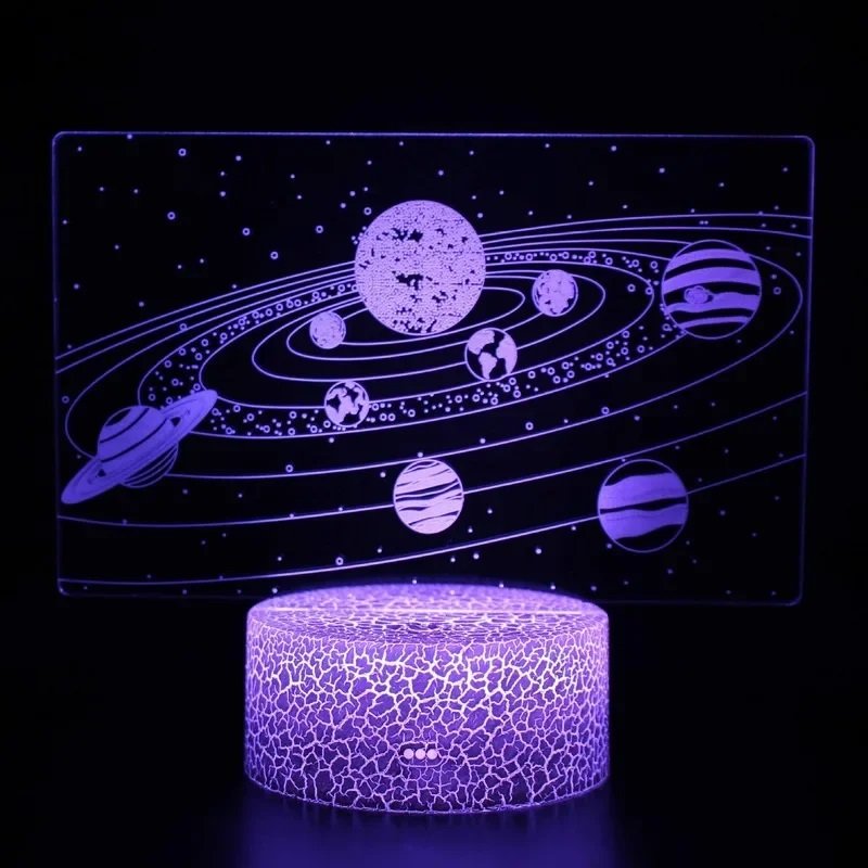 lámpara de acrílico planetas