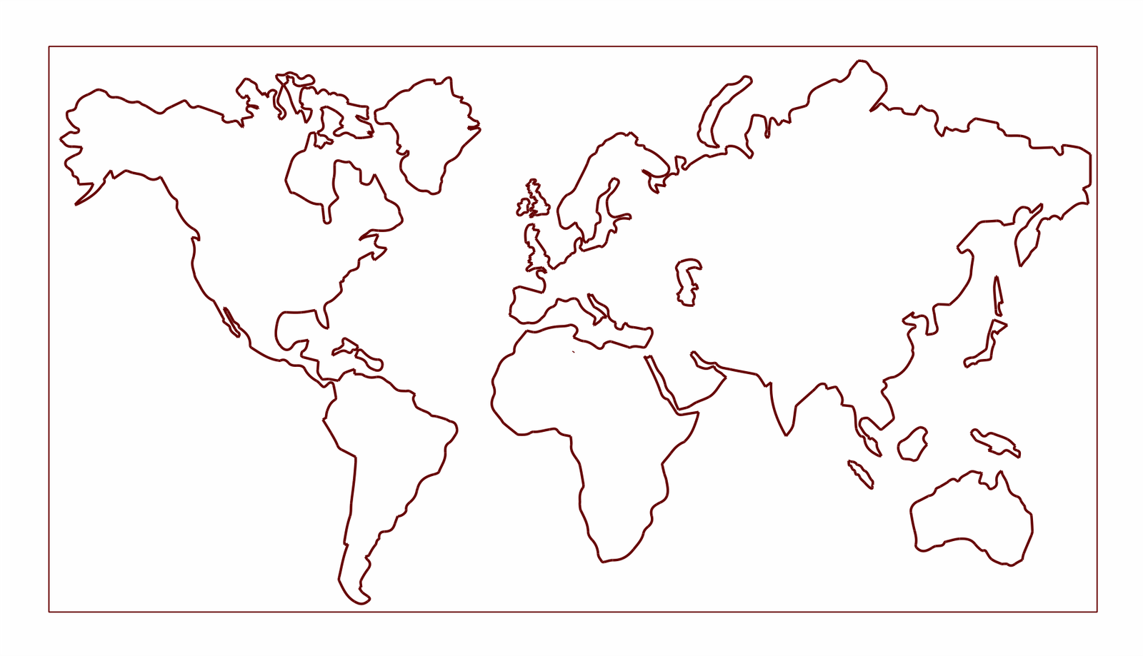 mapa mundial sin división