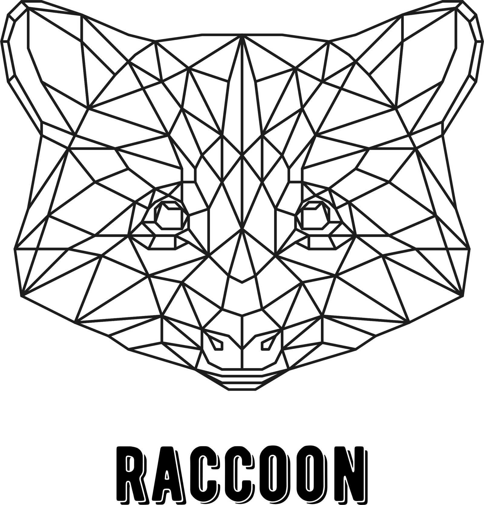 mapache geométrico
