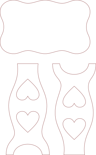 mesita corazones