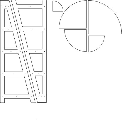 mueble esquinero de 5 niveles