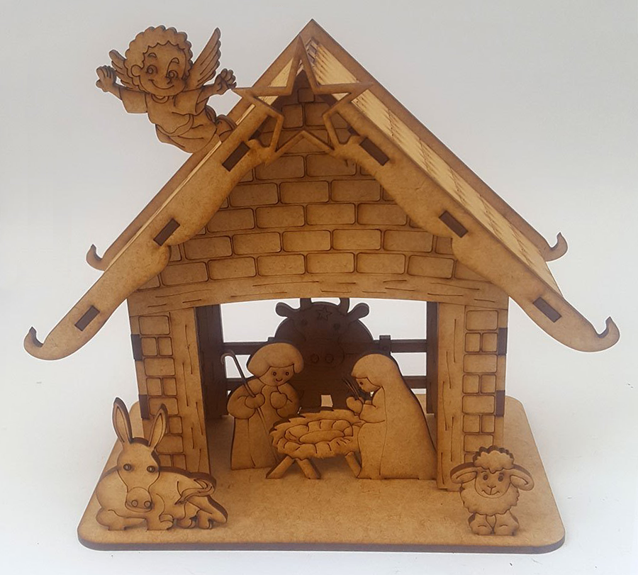 nacimiento navideños con ángel