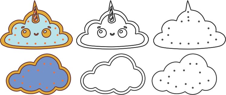 nubes unicornio