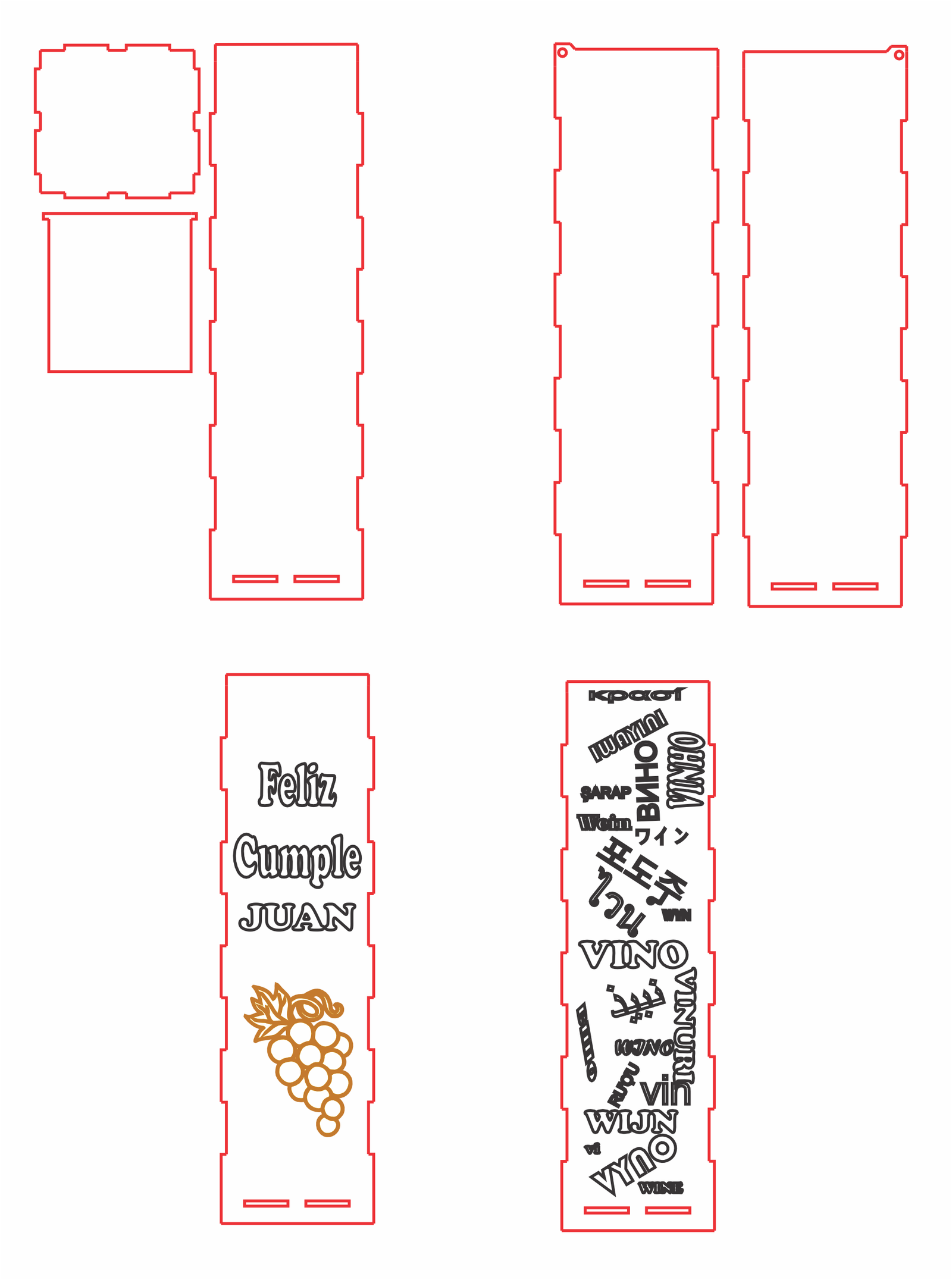 par de cajas de vino