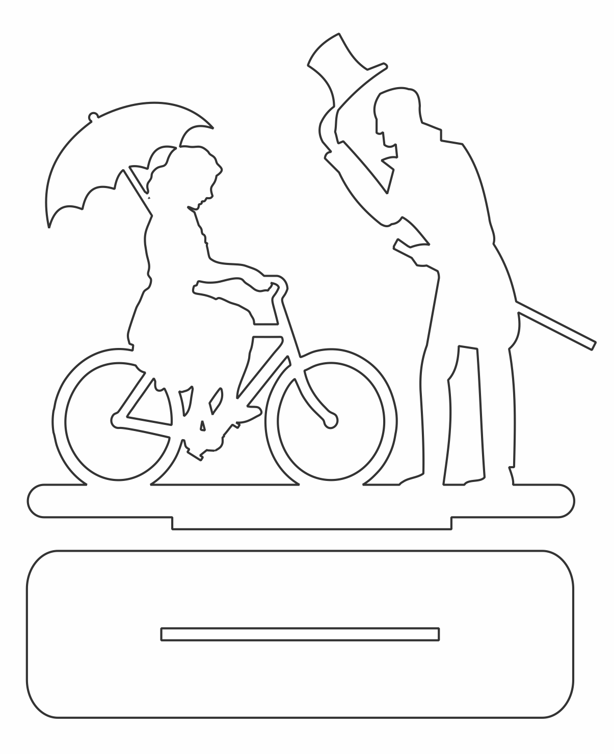 pareja en bicicleta