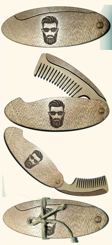 peine de madera de bolsillo