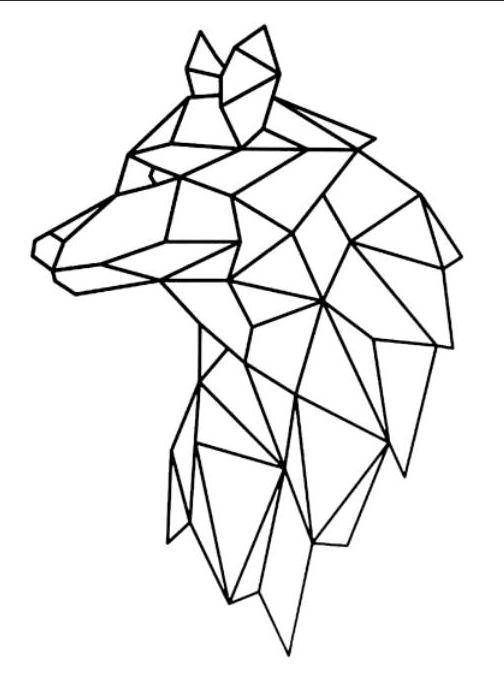 perfil de lobo geométrico