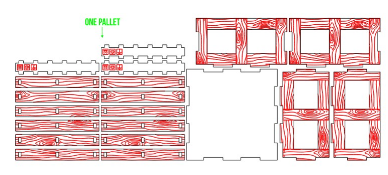 portavasos de pallet