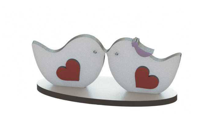 pájaros enamorados corazones