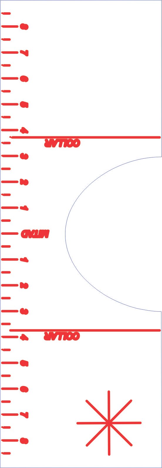 regla de 16 cm