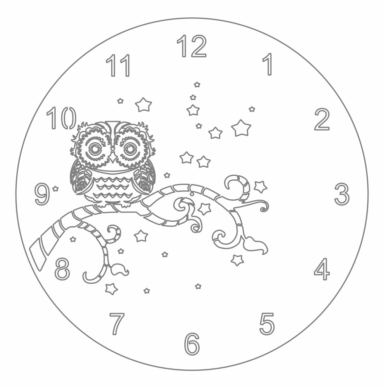 reloj de búho en rama