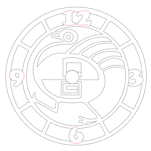 reloj de pared pavorreal